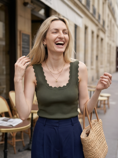 Débardeur Clara - Uni côtelé