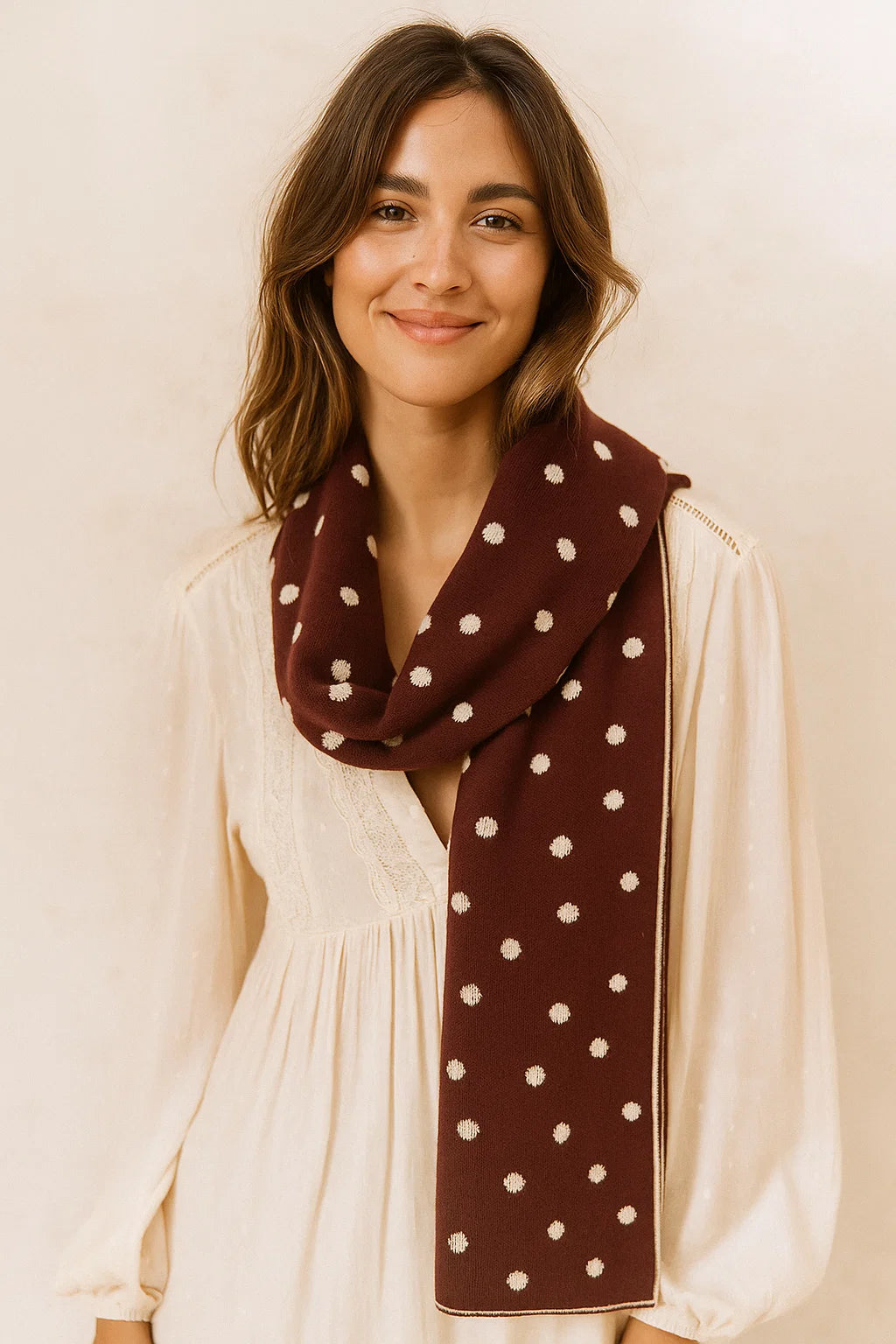 Écharpe en Laine Pois