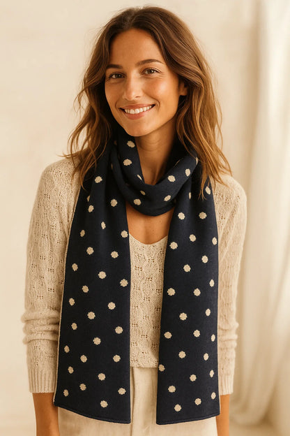 Écharpe en Laine Pois