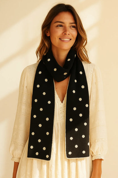 Écharpe en Laine Pois