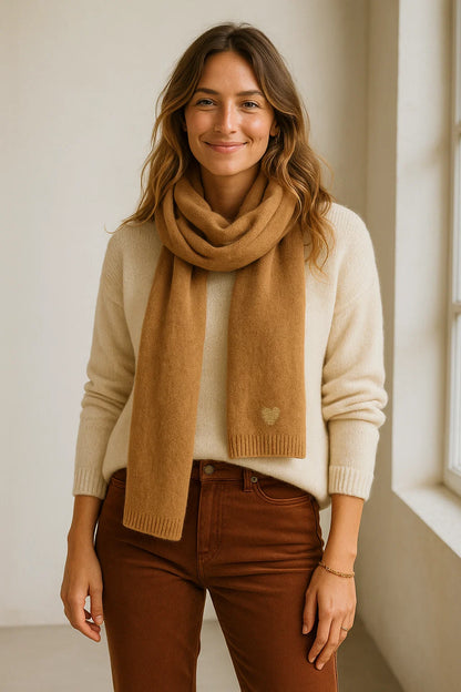 Écharpe Cœur Brodé