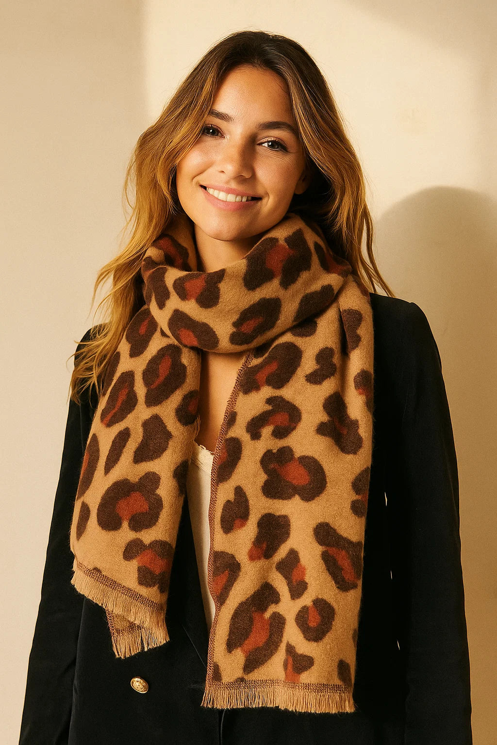 Écharpe en Laine Imprimée