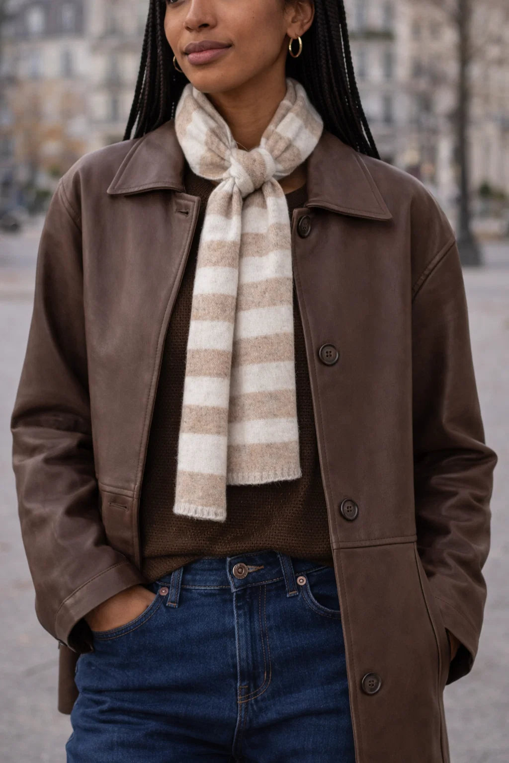 Écharpe Fine Rayée