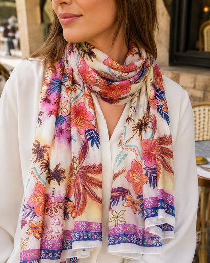 Foulard Tiaré Palmiers