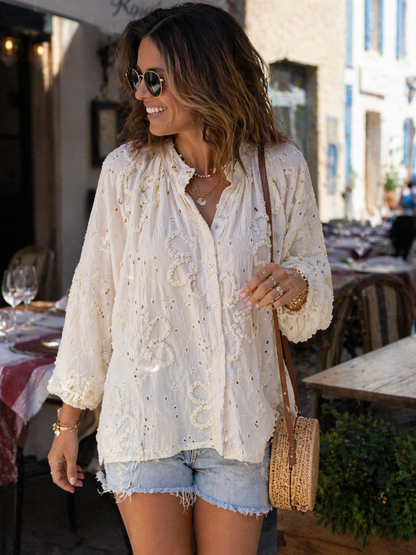 Chemise Fleur Texturée