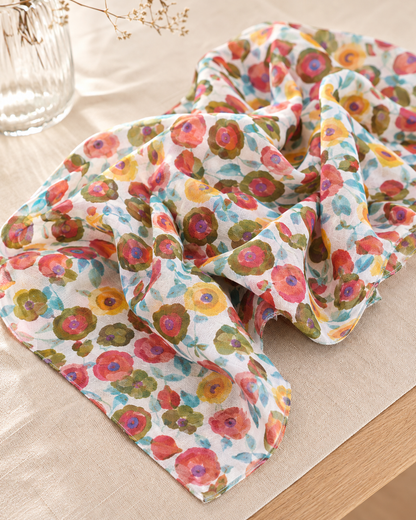 Foulard Coton Petits Coquelicots
