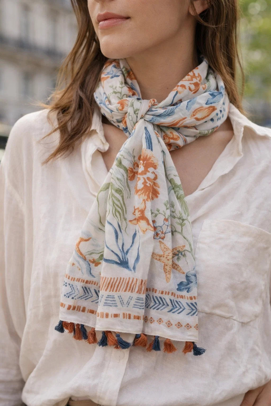 Foulard Imprimé Marin
