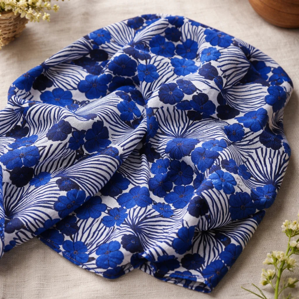 Foulard Fleurs Ourlées