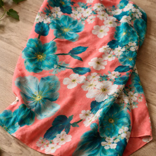 Foulard Fleurs Floutées