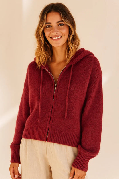 Gilet Capuche Mohair