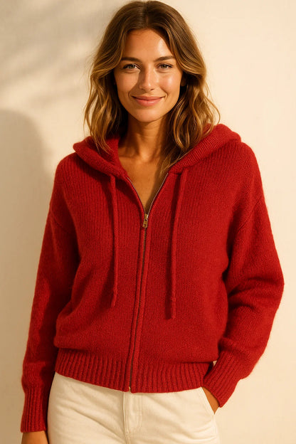 Gilet Capuche Mohair