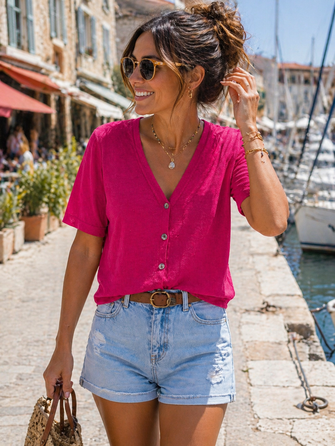 Cardigan Manches Courtes