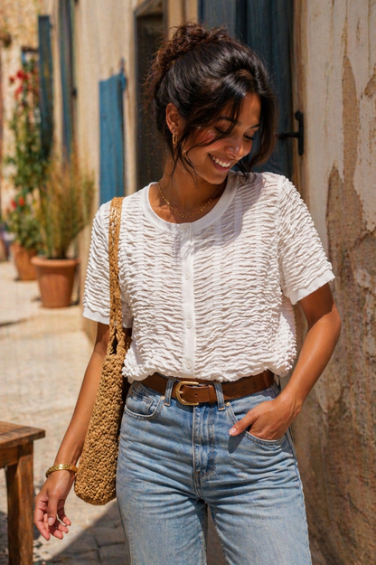 Gilet Maille Texturé