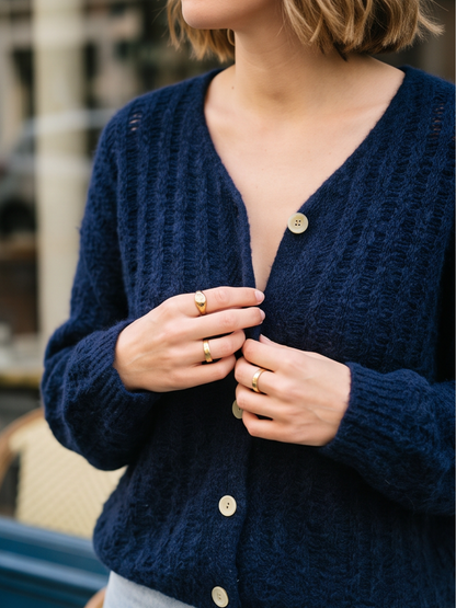 Gilet Hermine - Boutons Alpaga