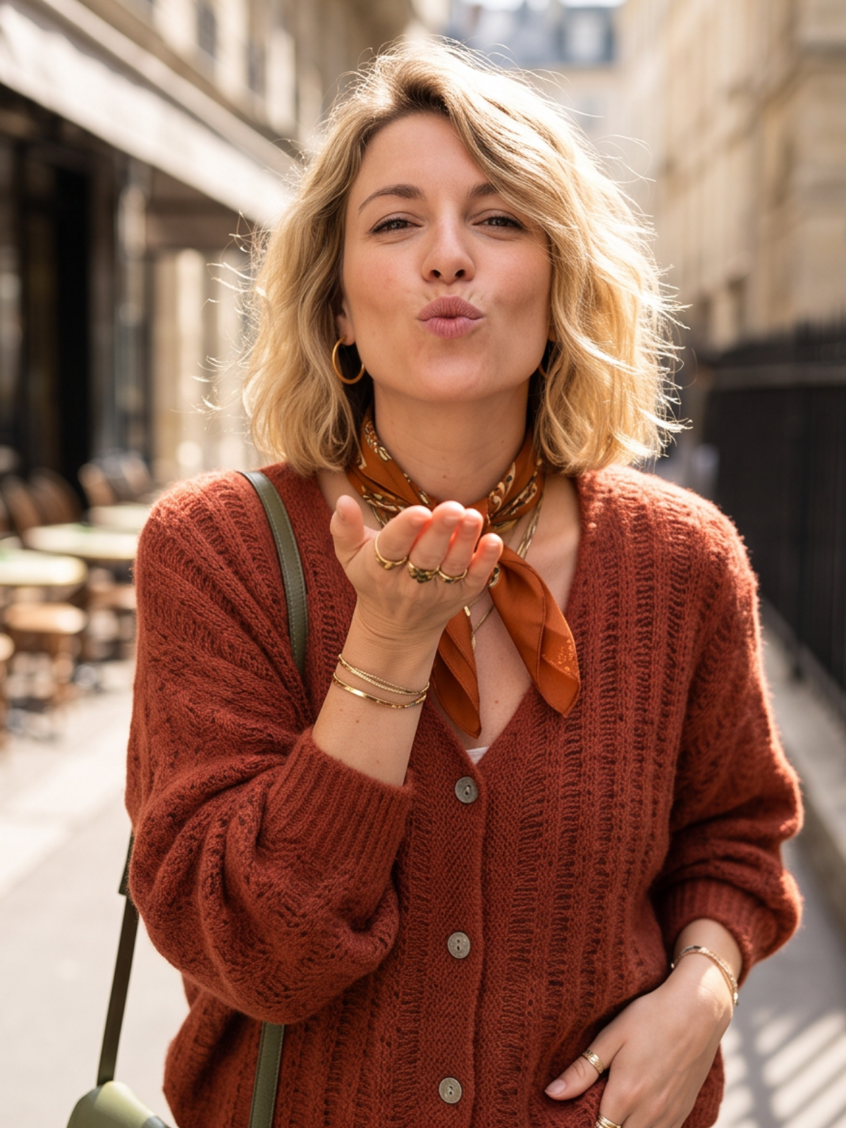 Gilet Hermine - Boutons Alpaga