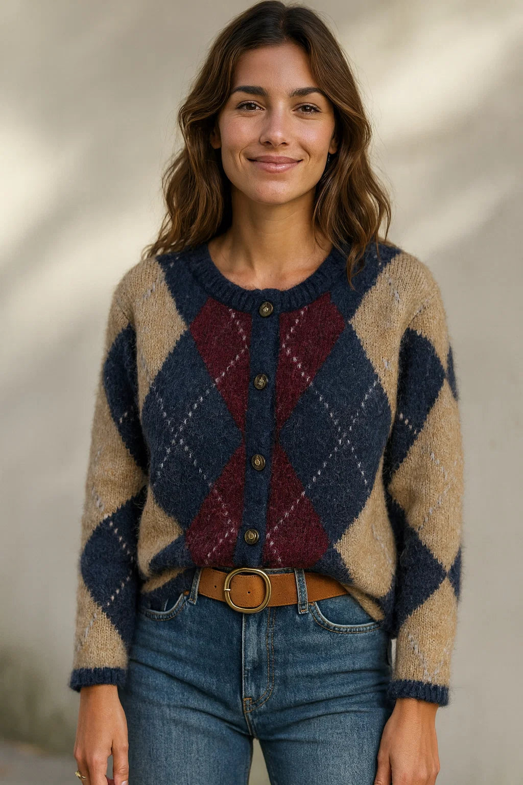 Gilet Jacquard Vintage Chic