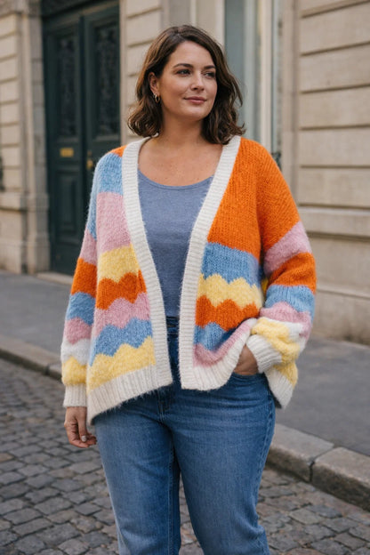 Gilet Ondes Colorées