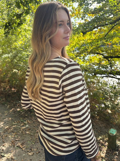 Top rayé coton bohème chic