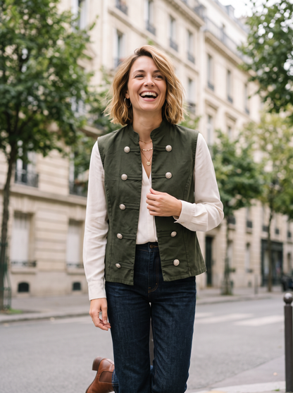 Gilet Sidoine - Officier Boutons Dorés