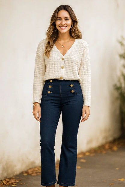 Jean pont Brut Boutons