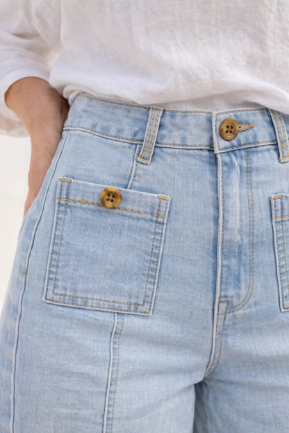 Jean Wide Leg Denim Clair