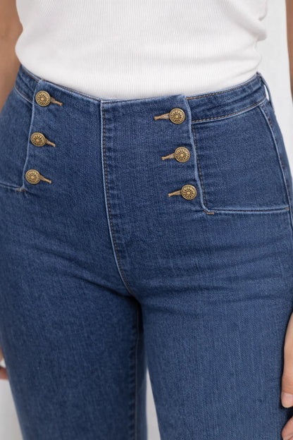 Jean pont Brut Boutons