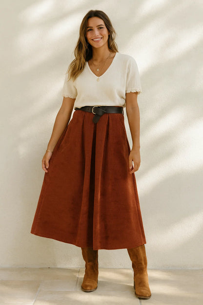 Jupe Longue Velours Côtelé