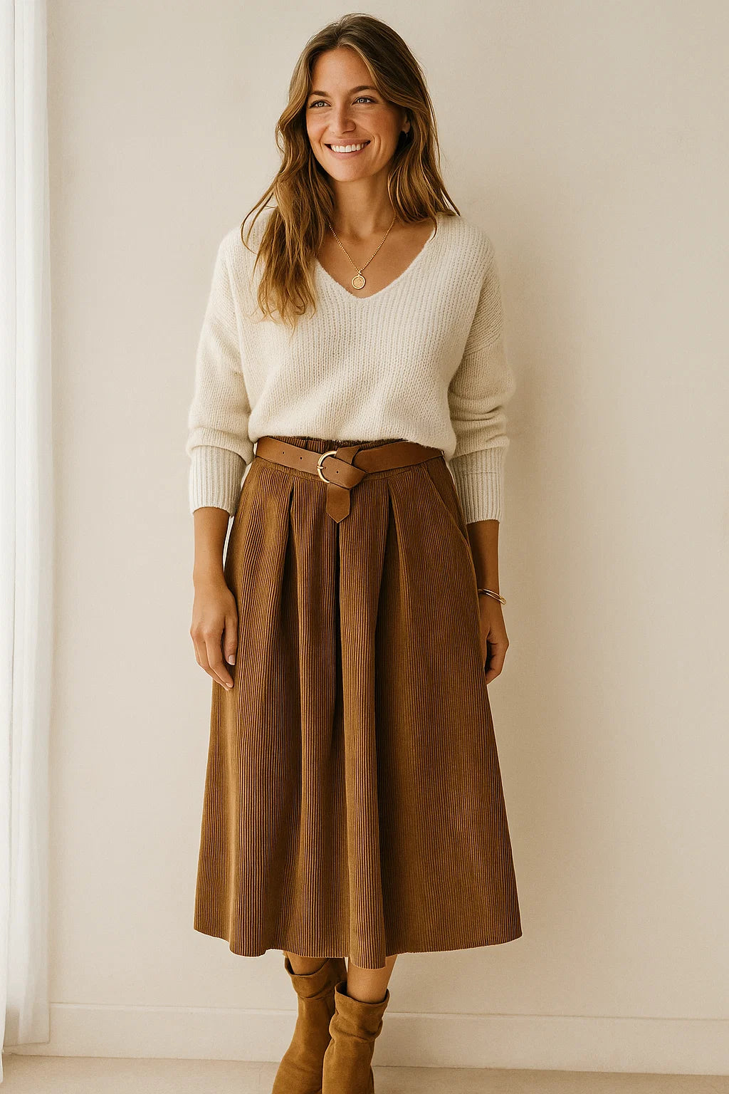 Jupe Longue Velours Côtelé