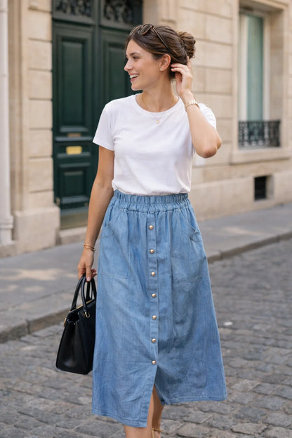 Jupe Denim Fluide