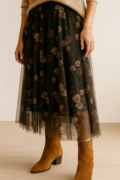 Jupe Tulle Fleurie