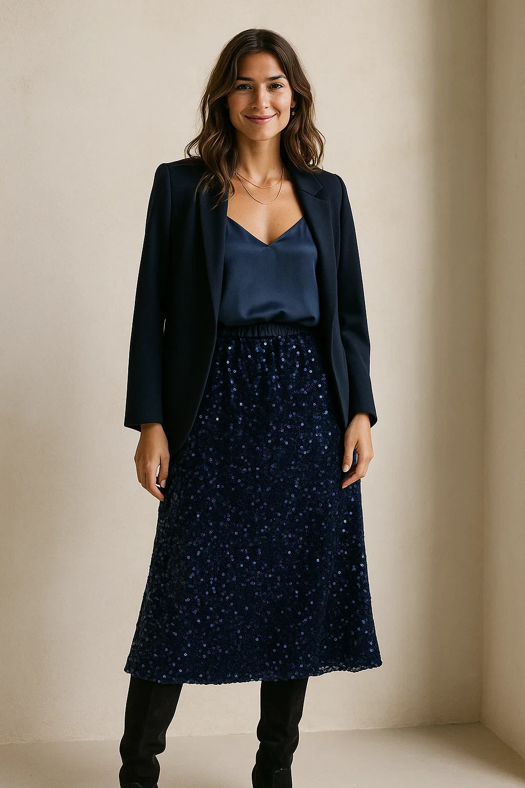 Jupe Sequins Velours