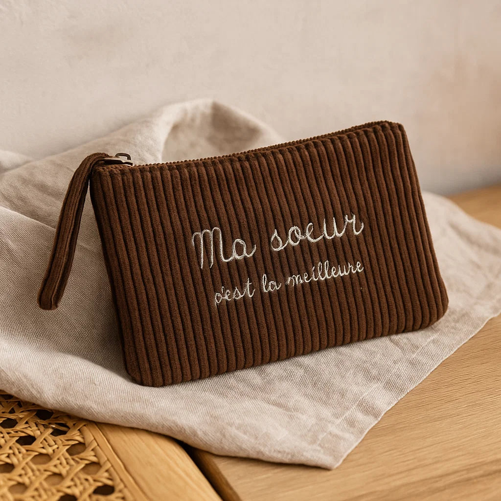 Pochette Velours Côtelé