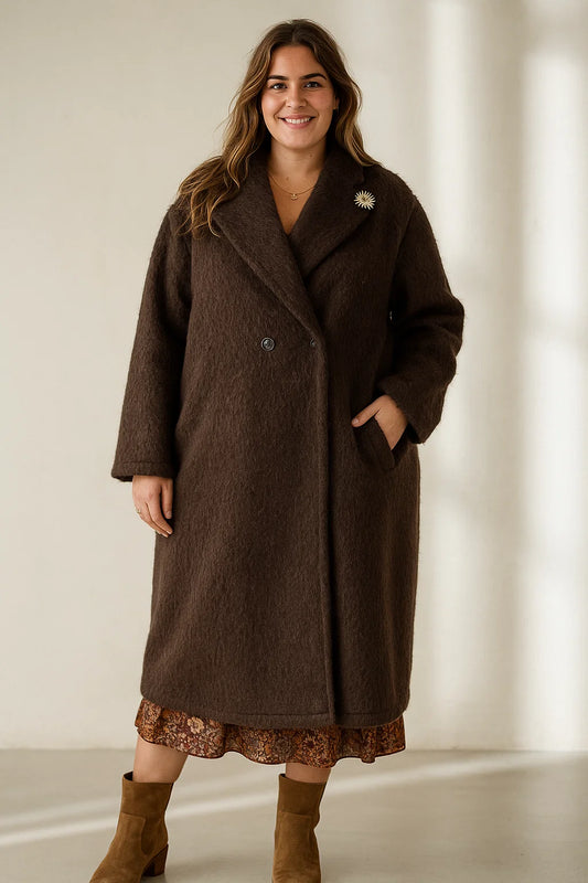 Manteau Duveteux Oversize - Du 44 au 50