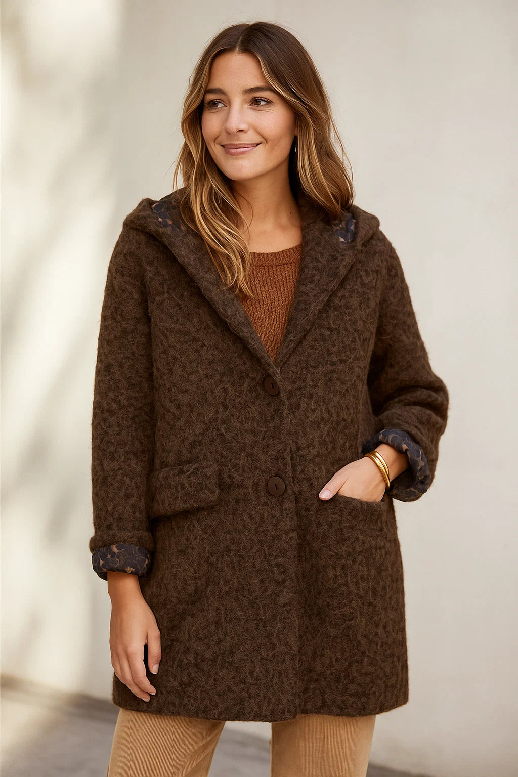 Manteau Léopard Doublé