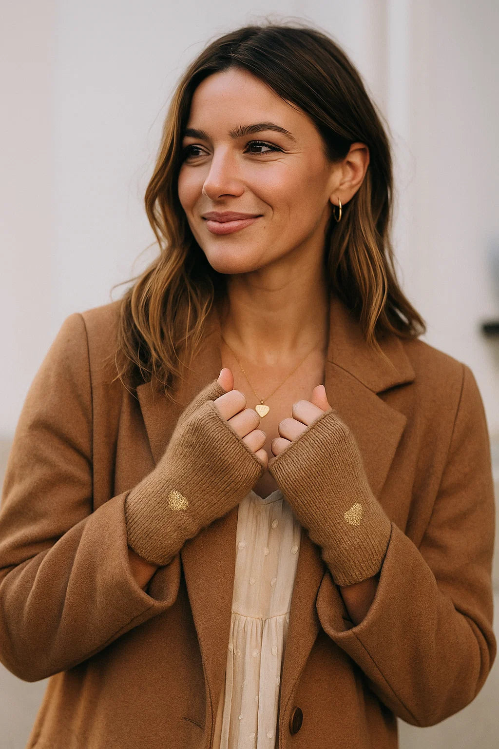 Mitaines Cœur Brodé