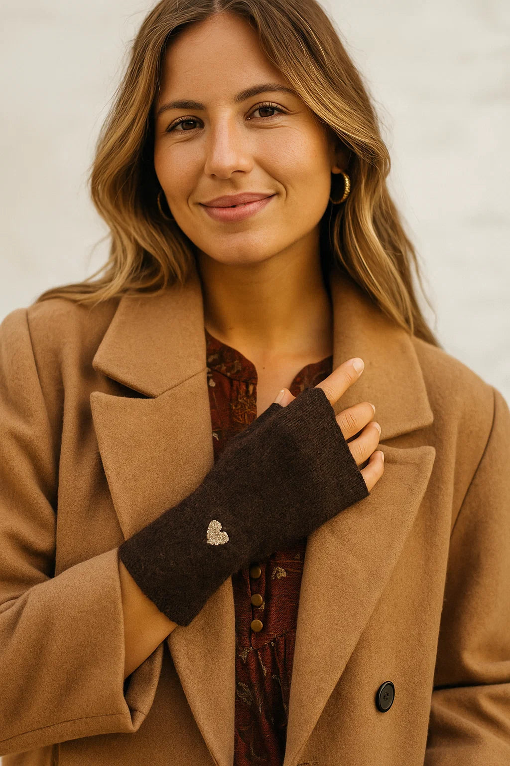 Mitaines Cœur Brodé