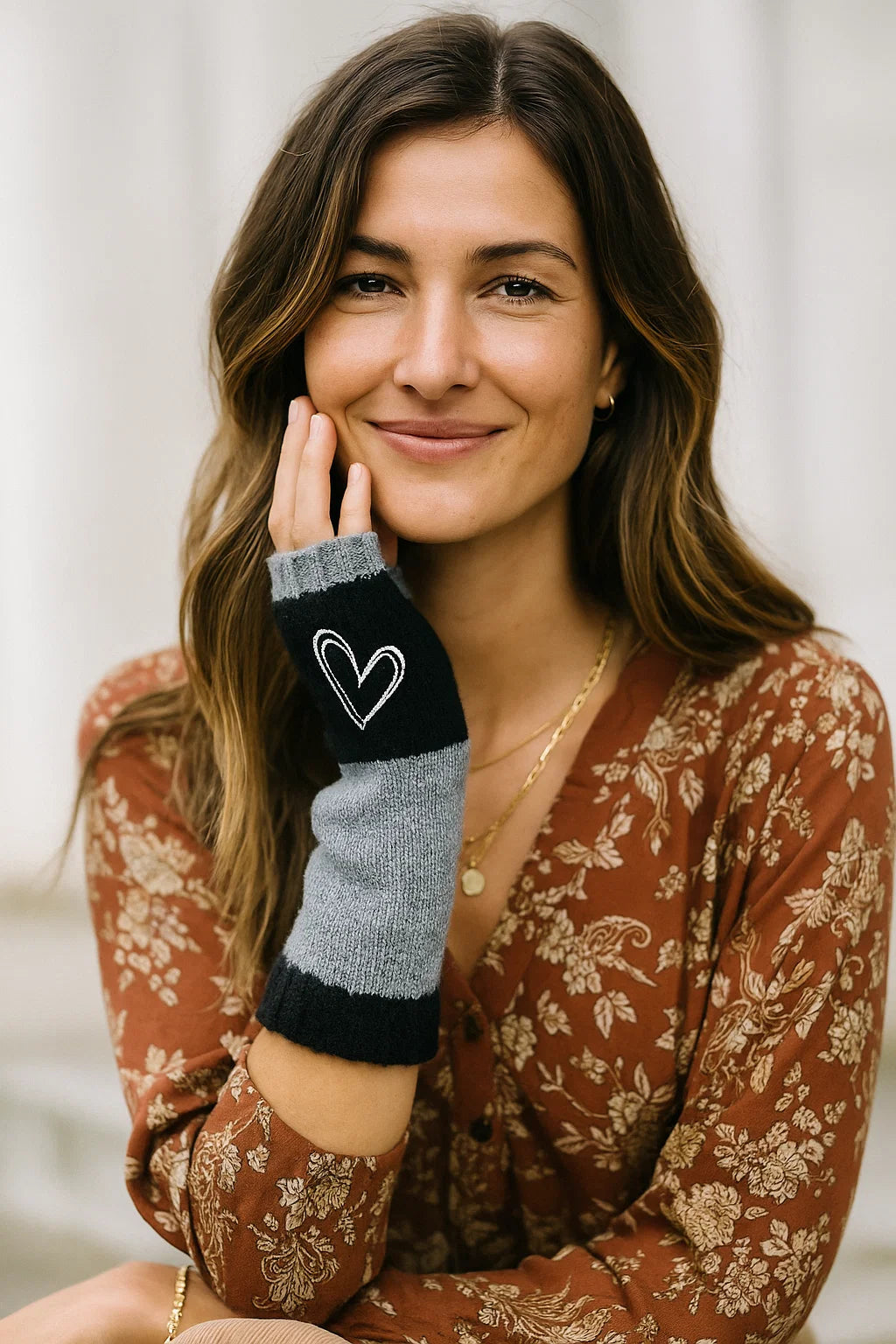 Mitaines Coeur Brodé