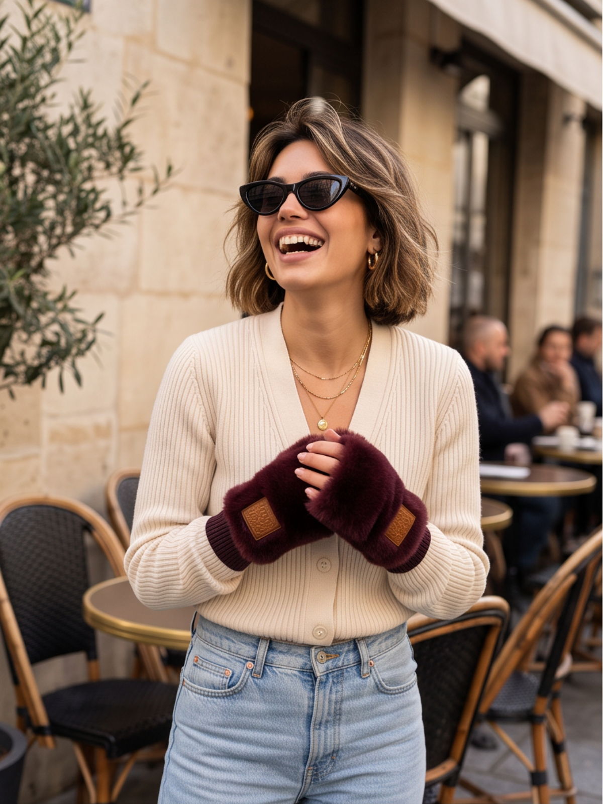 Gants Marguerite - Bicolore