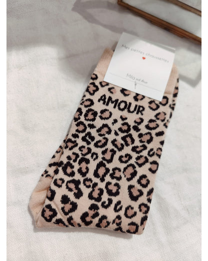 Chaussettes Amour Léopard