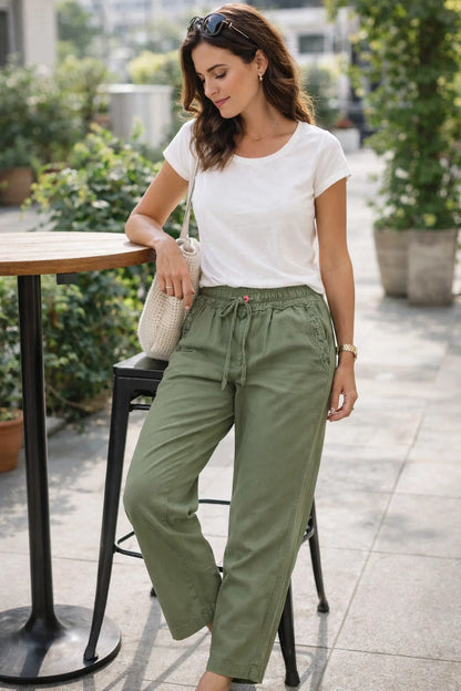 Pantalon Coton Dentelle