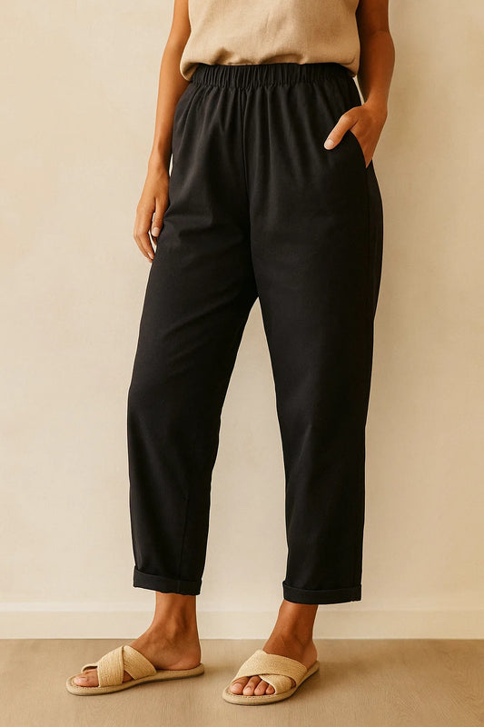 Pantalon en Coton Uni Magic