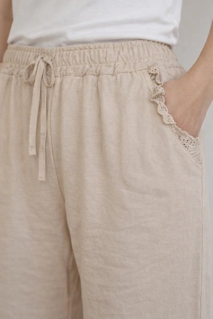 Pantalon Coton Dentelle