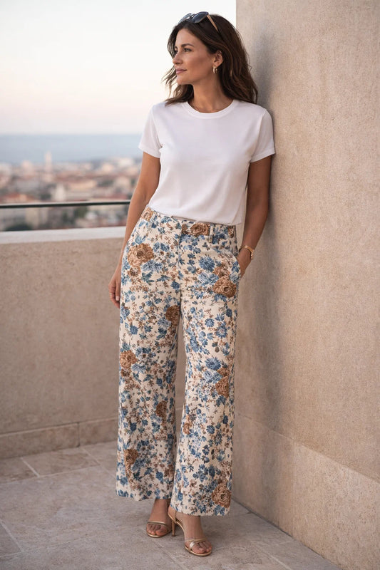 Pantalon Imprimé Floral