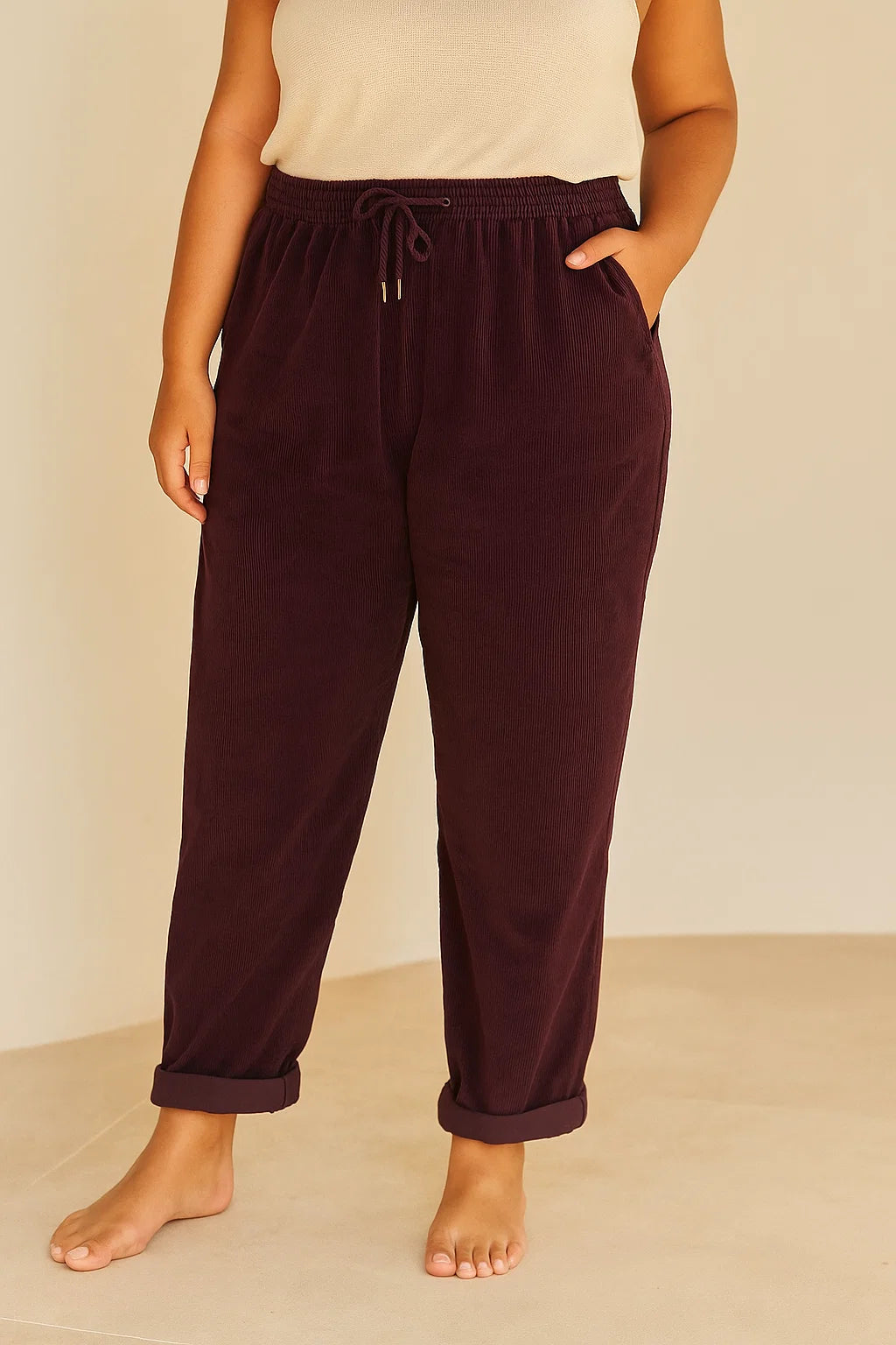 Pantalon Velours Doux - TU du 44 au 50