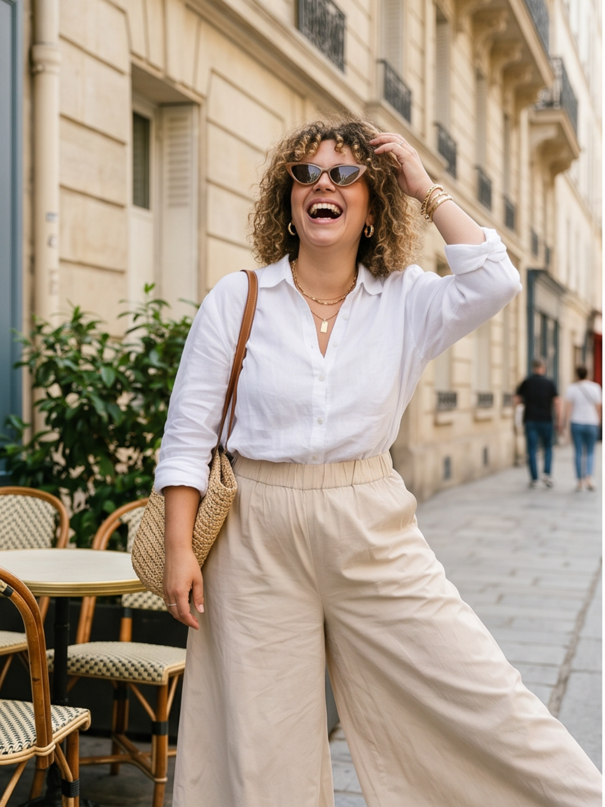 Pantalon Jade - Palazzo grande taille