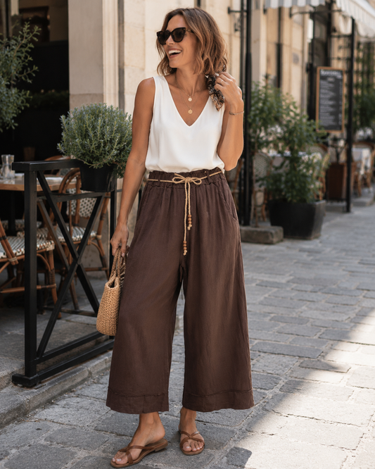 Pantalon Coton Lin Large