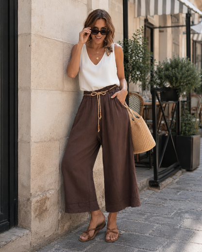 Pantalon Coton Lin Large