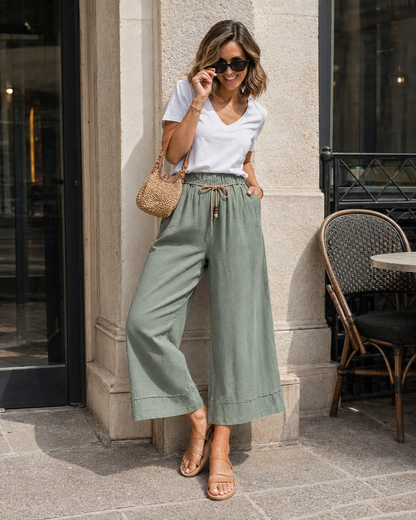 Pantalon Coton Lin Large