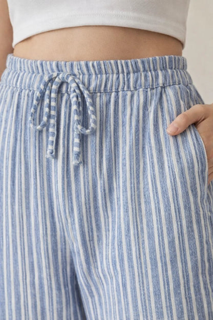 Pantalon Fluide Rayé