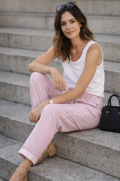 Pantalon Rayures Casual